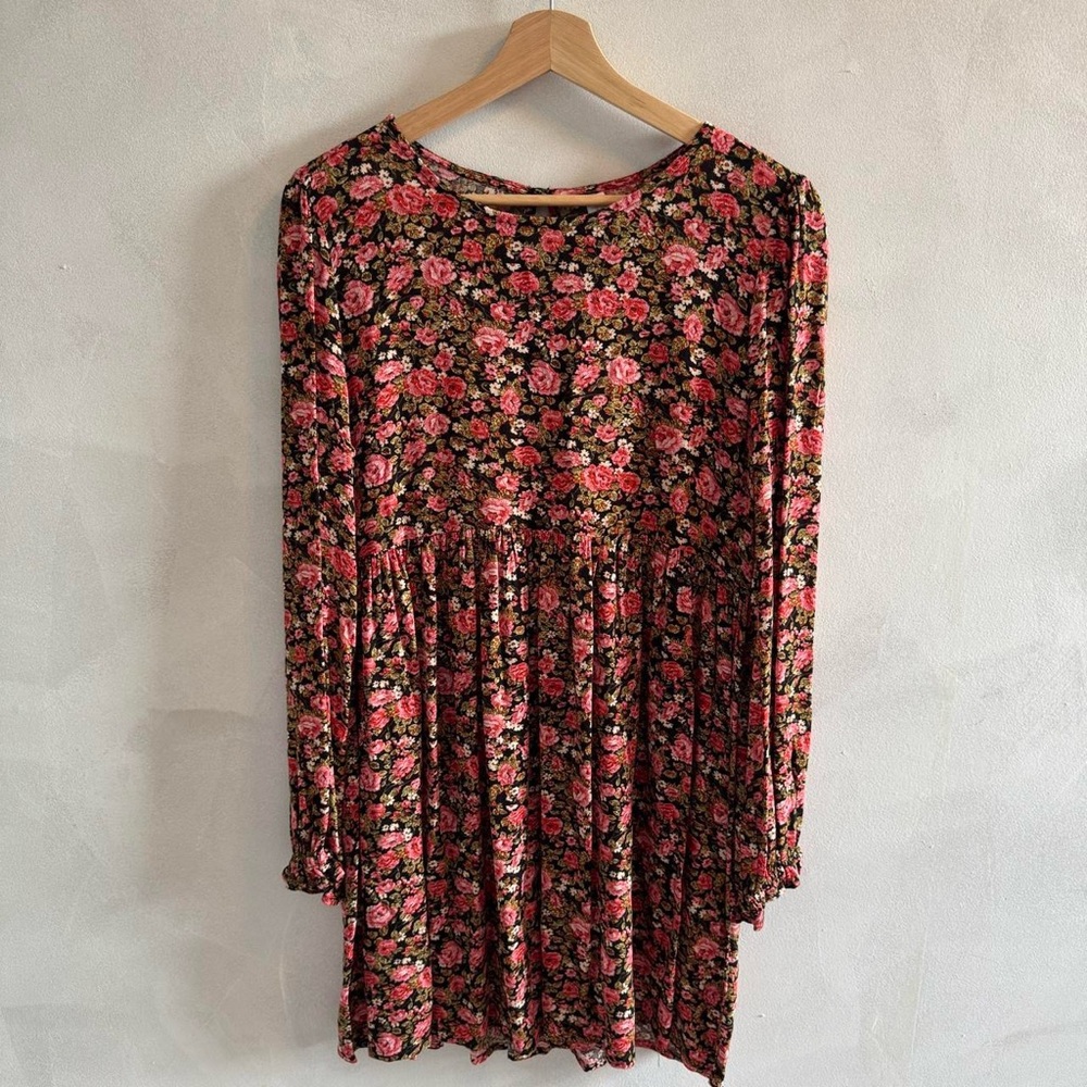 BP. - Floral Long Sleeve Mini Dress - Size S